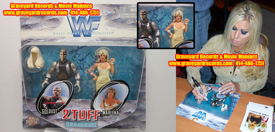 8" WWF 2 Tuff Series 1 - Gold Dust & Marlena Autographed Figure